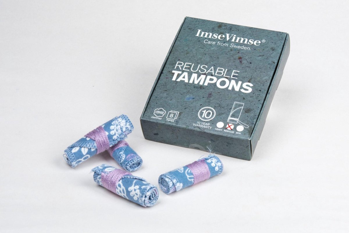 Imsevimse wasbare tampons super - garden - 8 stuks