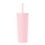 Simple Modern Geïsoleerde beker met deksel en rietje | Iced Coffee Cup Herbruikbare roestvrijstalen waterfles reismok | Geschenken voor Vrouwen Mannen Haar Hem | Klassieke Collectie | 710ml | Blush