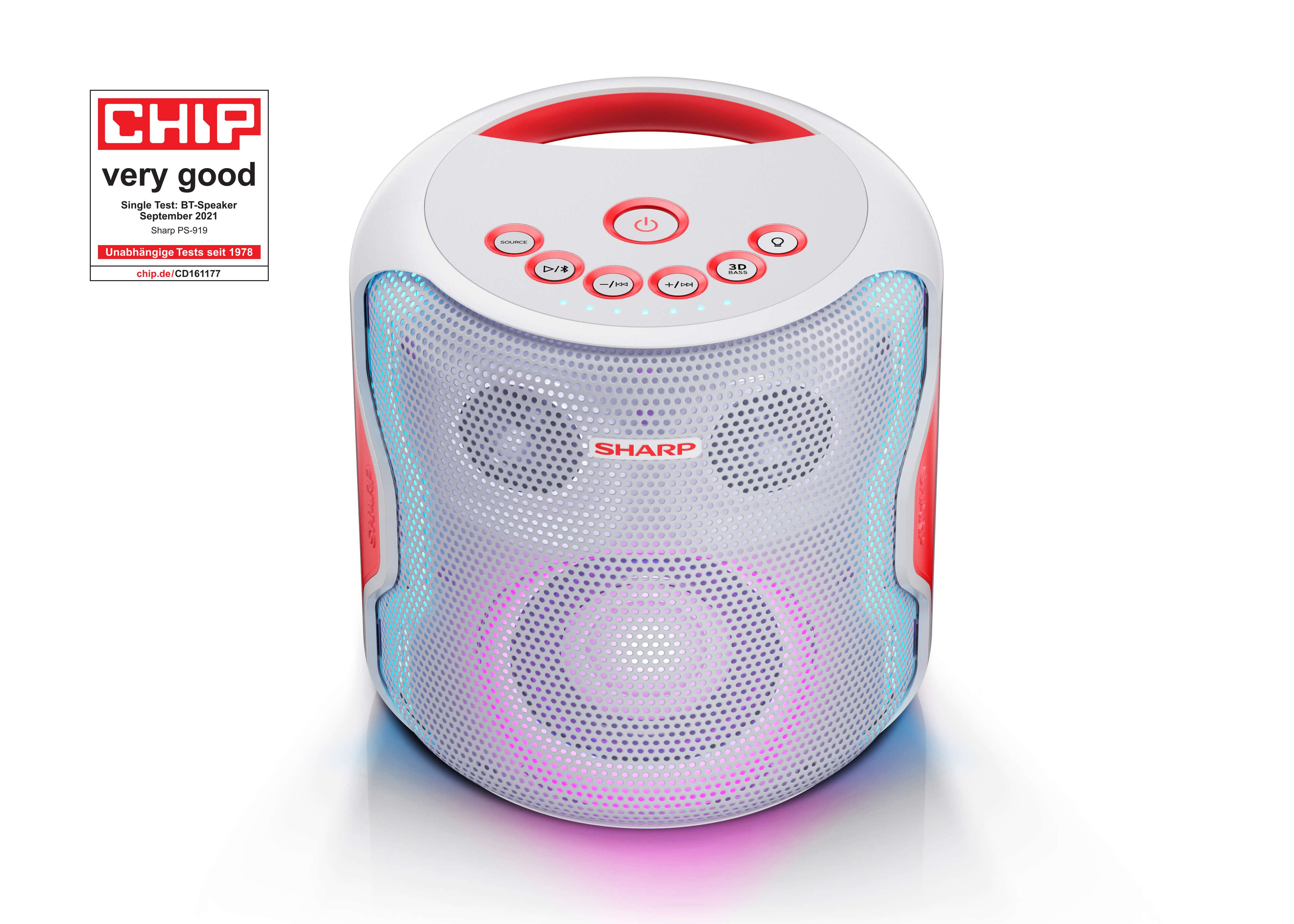 Sharp PS-919 - 2.1 Portable Speaker System - 130W - White
