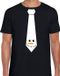Bellatio Decorations Kerst t-shirt sneeuwpop - Heren - Zwart - L