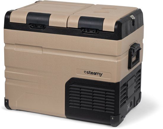 Steamy-E Dual Zone Elektrische Compressor Koelbox - 45 liter - Sandstone