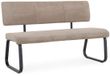 IDIMEX Banc de salle à manger VILAS avec revêtement en tissu – brun clair