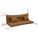 Lot de 4 coussins d'assise, 150 x 50 cm, imperméables, avec attaches, 10 cm d'épaisseur, couleur beige.