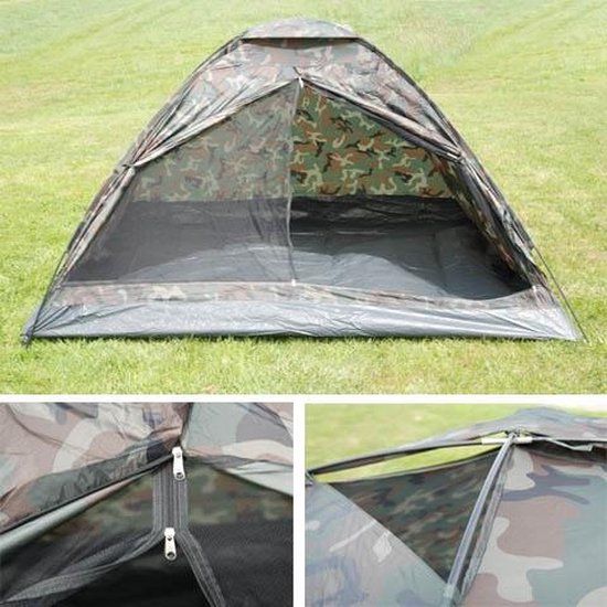 Fosco Tent Camo 4 Pers. Woodland - Camo - Polyester