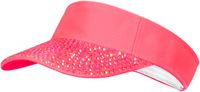 Wilbers Zonneklep met steentjes Neon Pink