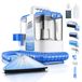 Nettoyeur de tapis - Nettoyeur de taches portable - Puissance d'aspiration de 32 kPa - 600 W - Convient pour le nettoyage humide et sec - 4-5 accessoires - Bleu