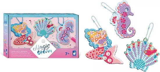 Janod Magic Ocean - 3 diamond sleutelhangers