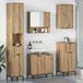 Maison Exclusive - Ensemble de meubles de salle de bain, 4 pièces. Structure en bois stratifié imitation chêne artisanal, métal