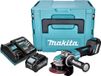 Makita GA 044 GM101 Accu haakse slijper 40 V max. 125 mm X-LOCK Brushless + 1x accu 4.0 Ah + lader + Makpac