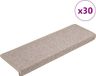 vidaXL Trapmatten 30 st 65x21x4 cm taupe rechthoekige rand