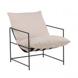 Drawer Sedalia Fauteuil Stof/Weefsel Grijs Ecru Metaal 68.5x90x97.5cm