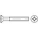 TOOLCRAFT 134508 Vis à tête fraisée M4 30 mm Phillips Cruciforme DIN 965 Acier Zingué par électrolyse 200 pièce(s)