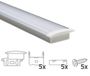 RexTech Led strip profiel inbouw laag 2 meter - 8 mm hoog - incl. afdekkap