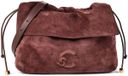 COCCINELLE Leren schoudertas Lidia Handbag Suede Leather / Smooth Leather Berry / Berry donkerpaars