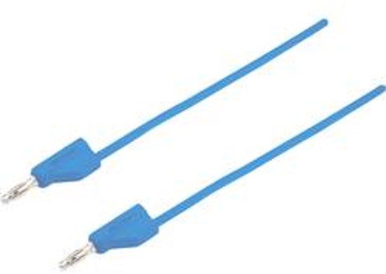 Voltcraft MSB-300 Meetsnoer Banaanstekker 4 mm Silicone 0.75 m Blauw 1 stuk(s)