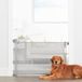 Carlson Pet Products Carlson Extra brede intrekbare huisdierhek, grijs, inclusief montagemateriaal