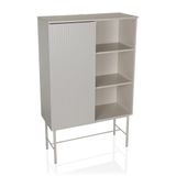 hjh LIVING Highboard SIO 82x35x130 cm 1 deur grijs