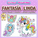 FANTASÍA LINDA: LIBRO DE COLOREAR: FÁCIL Y SIMPLE
