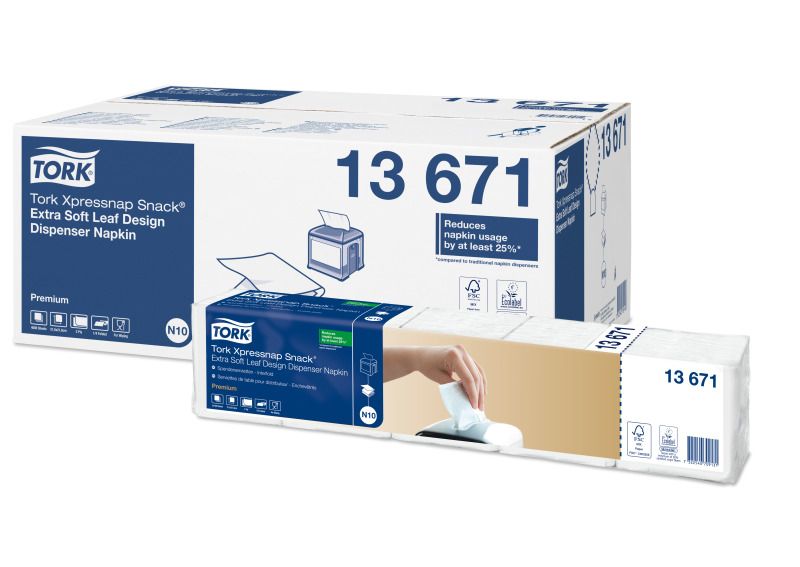 Tork 13671 - Papieren servetten - wit - 500 stuks