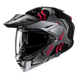 HJC i80 Velly Zwart Rood Adventure Motorhelm