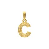 Lucardi Dames 14 karaat geelgouden letterhanger C