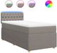 vidaXL Boxspring met matras stof taupe 90x200 cm