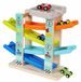 Ramp Zigzag en bois – Voitures jouets pour enfants – Garage pour 4 voitures en bois