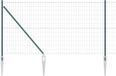 vidaXL Euro-hek met grondpennen 25 x 1,2 m PVC-Coated Staal Groen Mesh