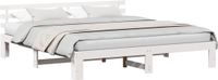 vidaXL Bedframe met hoofdeinde Wit 200 x 200 cm Massief grenenhout