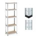 Relaxdays stellingkast, HxBxD: 180x60x30 cm, 500 kg, verzinkt staal, stellingrek voor kelder of garage, zilver