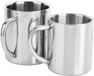 WMLBK Tasse à café en acier inoxydable - Lot de 2 - 300 ml