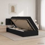 vidaXL Opbergbed met matras, hoofdeinde, zwart, 90 x 190 cm, fluweel