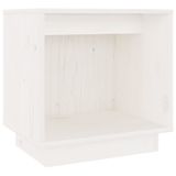 VidaXL Nachtkastje 40x30x40 cm massief grenenhout wit