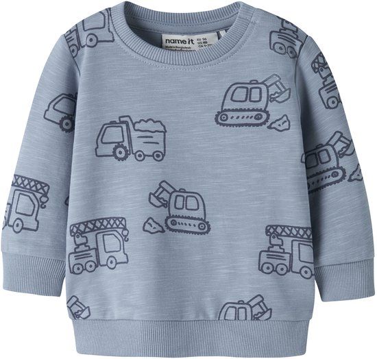 NAME IT NBMKOMMA LS SWEAT UNB Baby Vesten Maat 80 Ashley Blue