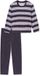 SCHIESSER Dames Pyjama Lang Gestreept Indigo Blauw 80% Katoen 20% Polyester