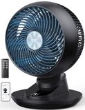 Dreo - 3D-oscillerende kamerventilator, krachtige tafelventilator met 8,8 m/s bij 22 dB stil, 90° oscillatie, intelligente app/spraakbediening, 9 snelheden en timer