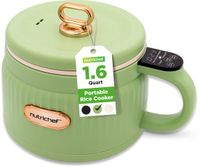 NutriChef Rijstkoker - 1,6L Draagbare Elektrische Multicooker - 6 Kookfuncties - Vert