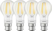 Ledvance 4 x LED Filament Smart+ Birne 6W = 60W B22d klar 806lm warmweiß 2700K Dimmbar App Google Alexa Apple HomeKit Bluetooth