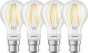 Ledvance 4 x LED Filament Smart+ Birne 6W = 60W B22d klar 806lm warmweiß 2700K Dimmbar App Google Alexa Apple HomeKit Bluetooth