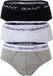 GANT Slip BRIEF 3-PACK Grijs Gemêleerd/Zwart/Wit Heren Katoenjersey Maat XL