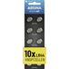 ABSINA AG13 LR44 knoopcellen, verpakking van 10 stuks, 1,5 V alkaline knoopcellen, lekvrij en met lange houdbaarheid, LR1154, L1154, L1154F, G13, G13A, 13GA / 157, V13GA / PX76A, RW82