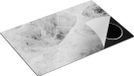 Chefcare Inductie Beschermer Abstracte Kunst - Groene Marmer - Zwart Wit - 80x50 cm
