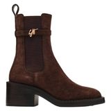 Steve Madden Charity-SM leren chelsea boots met blokhak - bruin