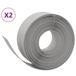 Borders 2 pcs 10 m 20 cm polyethylene grey