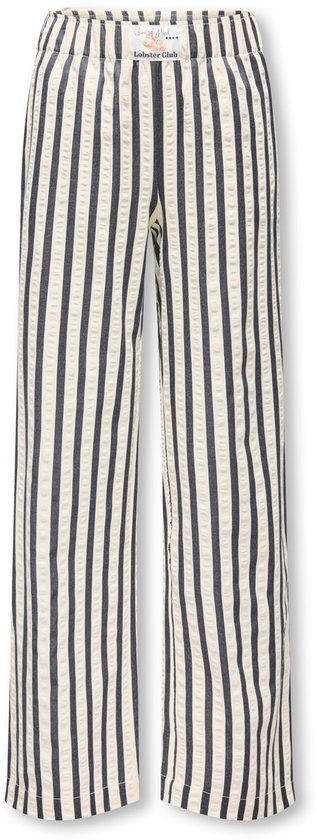 ONLY KOGMILANI LABEL PANT WVN - Night Sky Cloud Dancer/Birch - Maat 134