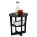 Furinno JAYA Ovale bijzettafel, hout, walnoot, 39,62 x 39,62 x 49,53 cm