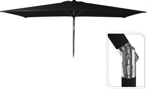 Maxx-garden Parasol voor tuin en balkon - stokparasol - opdraaisysteem - 150x250 cm - Zwart