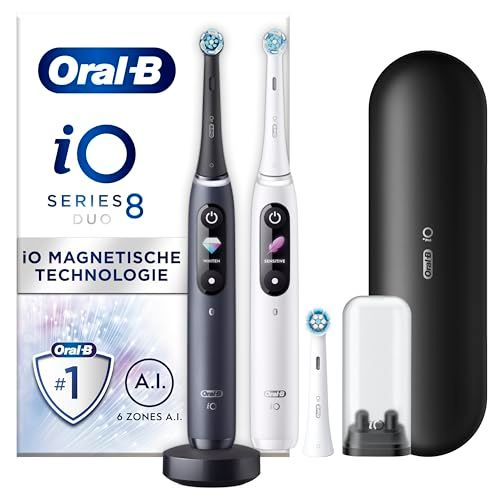 Oral-B iO 8N Elektrische Tandenborstel Set - Zwart & Wit - 2 Stuks