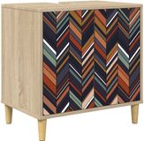vidaXL Badkamerkast OMMEN Sonoma 60 x 40 x 60 cm Bewerkt hout