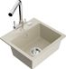 Mexen Milo évier en granit une cuve avec robinet de cuisine Duero, beige